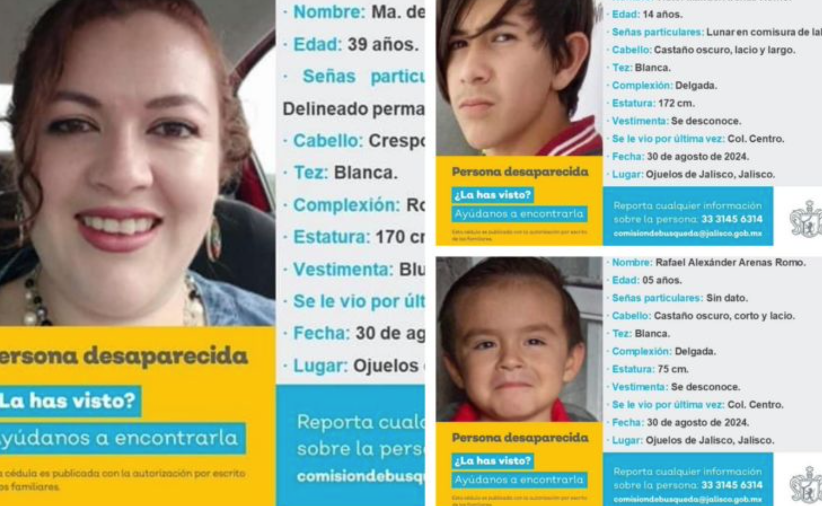 Confirma Fiscalía muerte de familia desaparecida en Jalisco